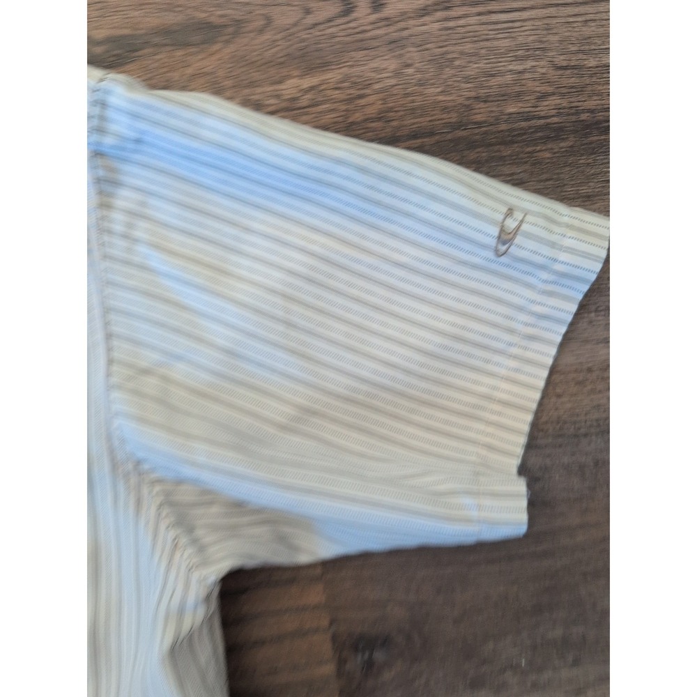 O'Neill Heritage Series Shirt Fit Small Tag; Med Ivory Black Striped Button Up - Picture 8 of 16